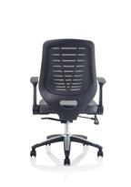 Office furniture relay-task-operator-chair Dynamic  Black  Bespoke Tabasco Orange With Folding Arms