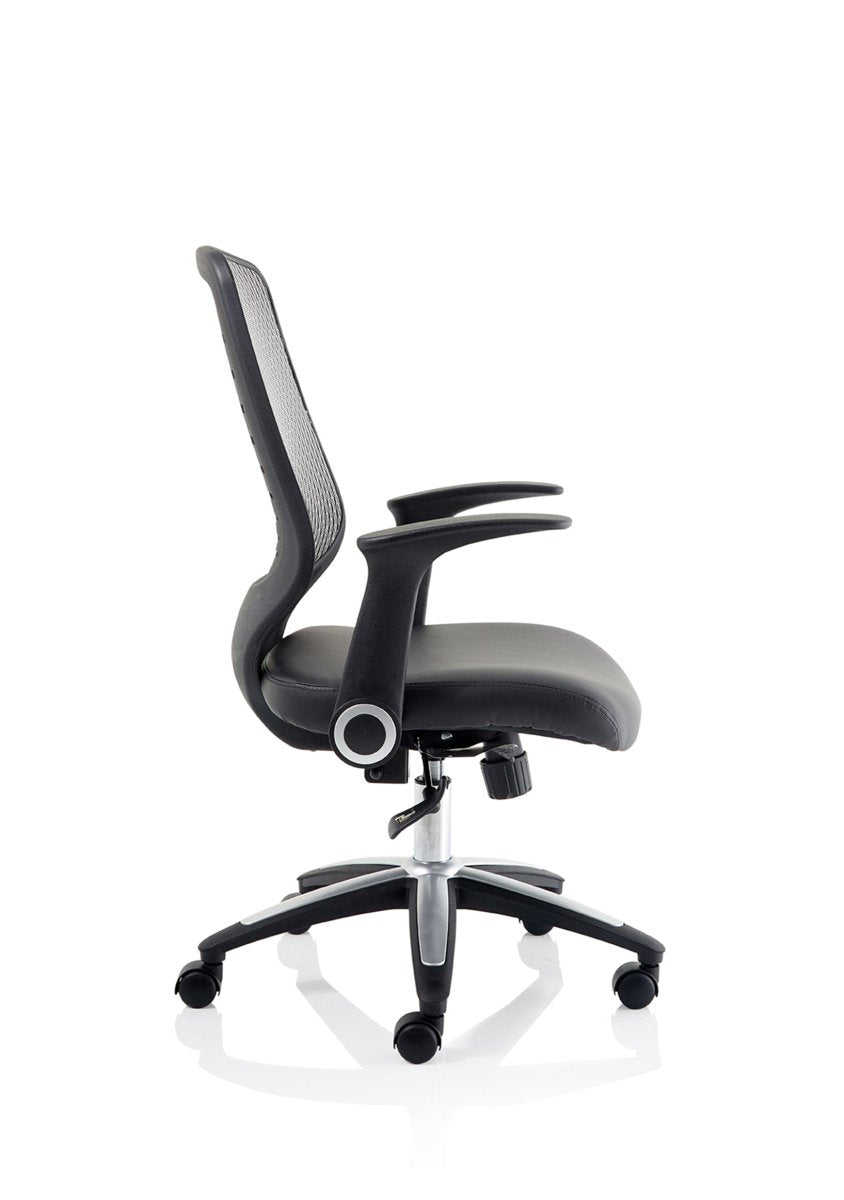Office furniture relay-task-operator-chair Dynamic  Black  Bespoke Ginseng Chilli With Folding Arms