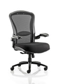 Task Operator Office Houston High Mesh Back Heavy Duty Chair with Arms Black   