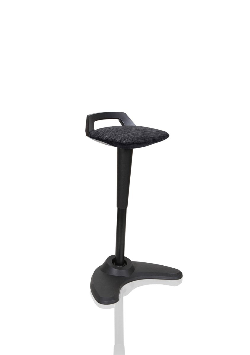Office Spry Task Operator Stool Black  Black Fabric 