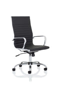 Executive Office Chair Nola Black Leather Executive Office Chair with Arms High  Black Leather 