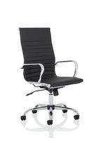 Executive Office Chair Nola Black Leather Executive Office Chair with Arms High  Black Leather 