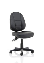 Task Operator Office Jackson Medium Back Black Leather Chair None   
