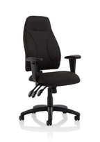 Operator Chair Esme High Back Task with Arms Black Fabric  With Height Adjustable Arms 