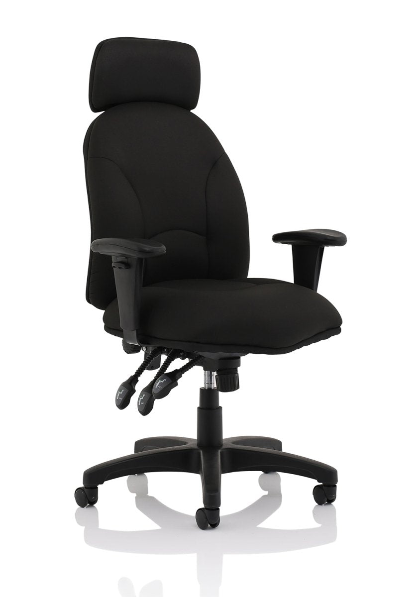 Operator Office Chair Jet High Back Black Fabric Task   Colour Black Fabric 