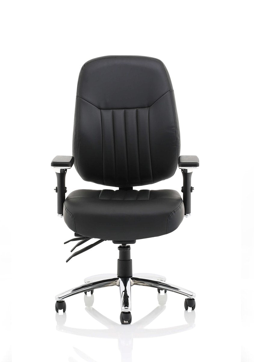 Office furniture barcelona-deluxe Dynamic  Black Leather   
