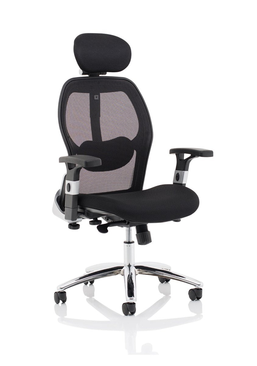 Executive Office Chair Sanderson II High Mesh Back  Black   