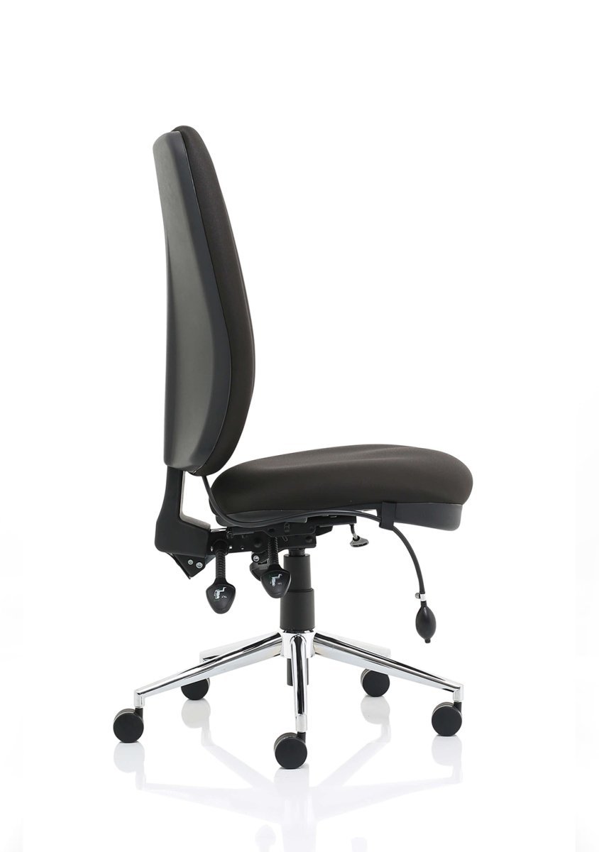 chiro-high-back-operator-chair Dynamic  Bespoke Tabasco Orange  With Height Adjustable Arms Matching Bespoke Colour