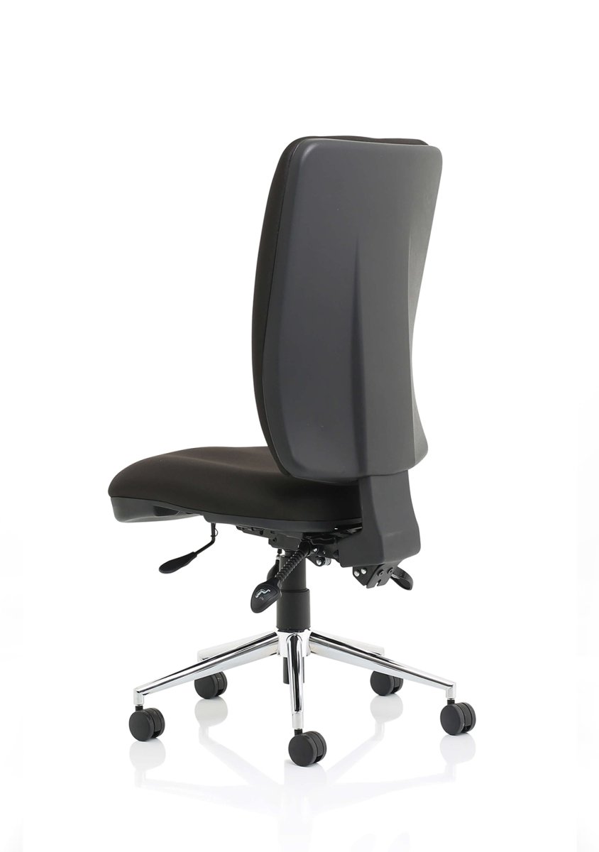 chiro-high-back-operator-chair Dynamic  Bespoke Stevia Blue  With Height Adjustable Arms Matching Bespoke Colour