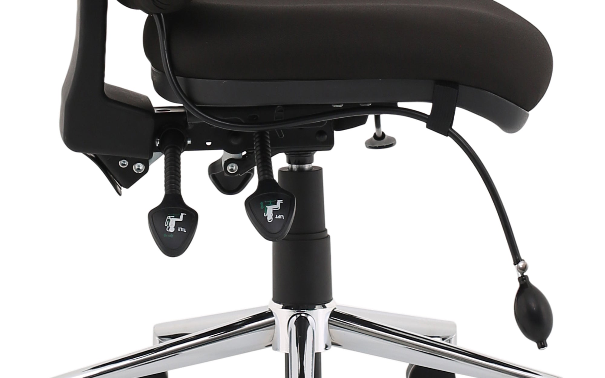 Office furniture chiro-medium-back-operator-chair Dynamic  Bespoke Senna Yellow  None Black