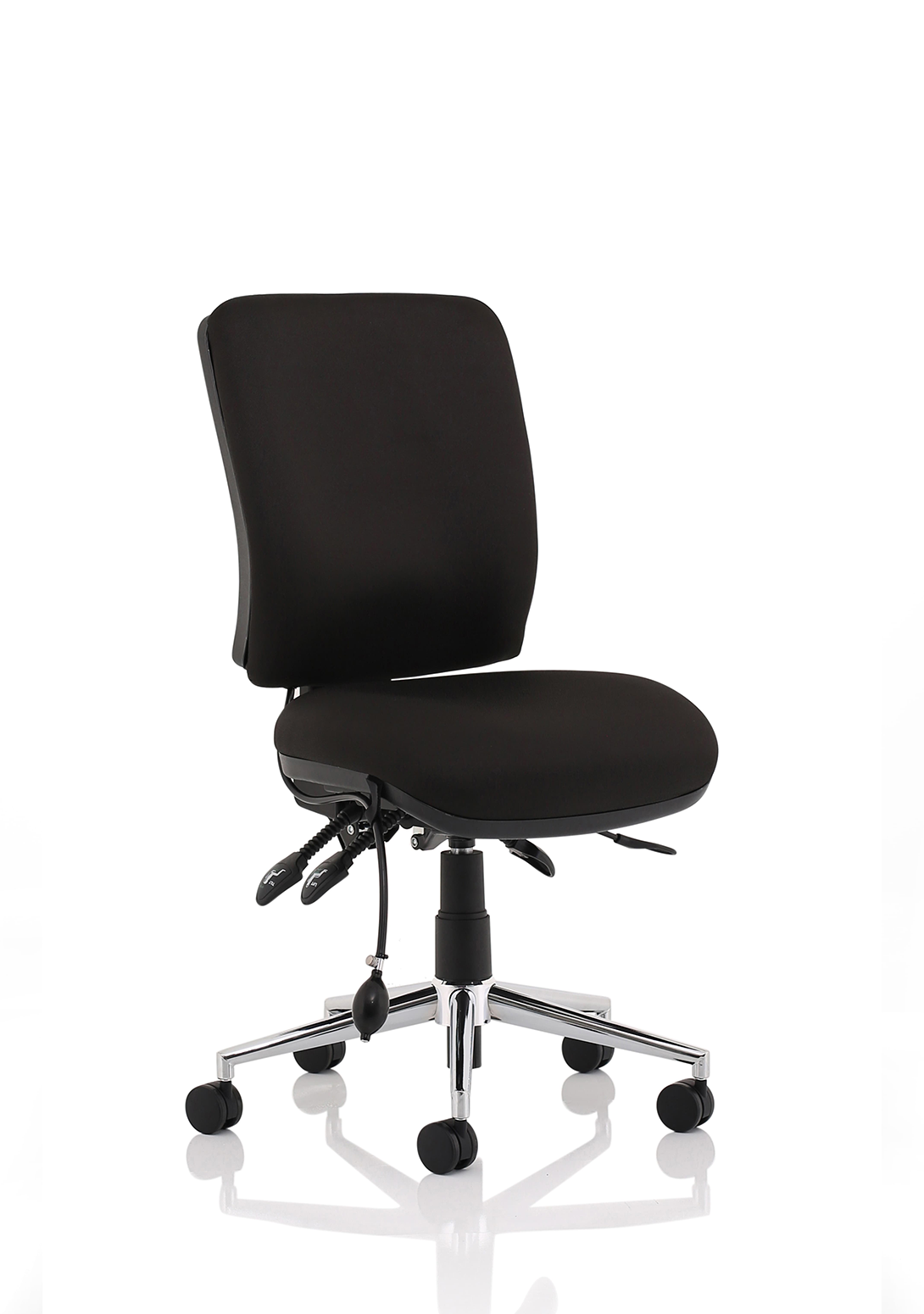 Office furniture chiro-medium-back-operator-chair Dynamic  Bespoke Myrrh Green  With Height Adjustable Arms Black