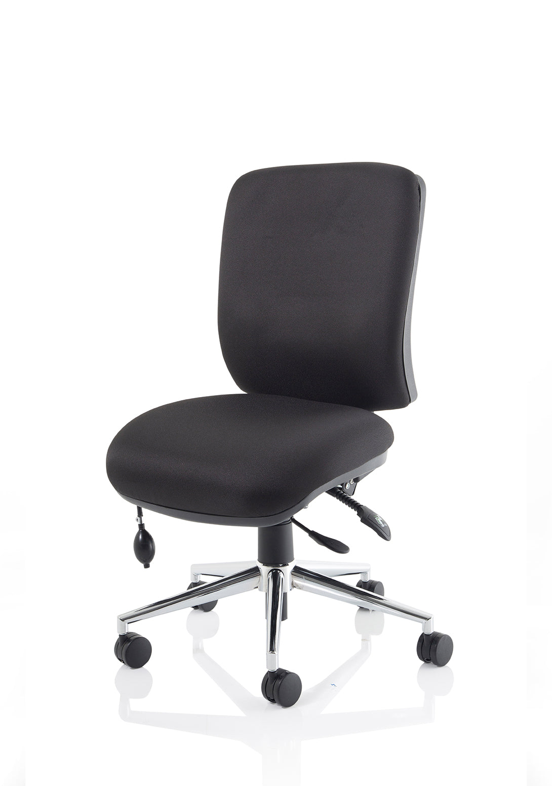 Office furniture chiro-medium-back-operator-chair Dynamic  Bespoke Stevia Blue  None Black