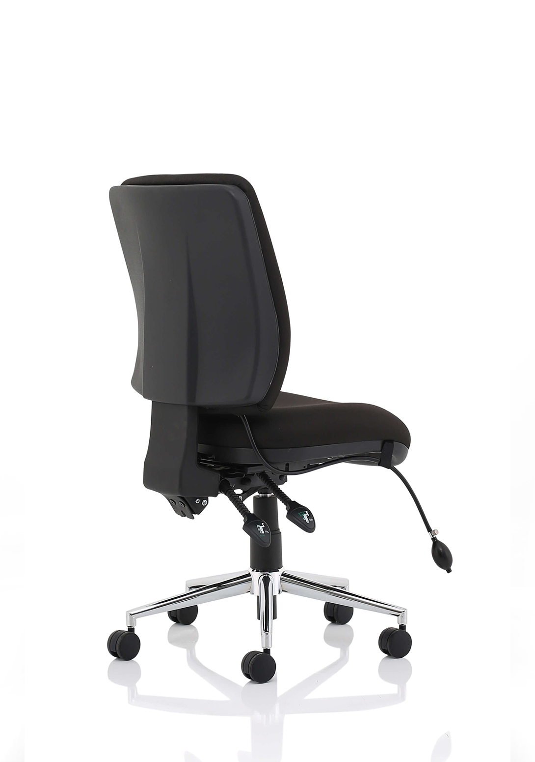 Office furniture chiro-medium-back-operator-chair Dynamic  Bespoke Tabasco Orange  None Black