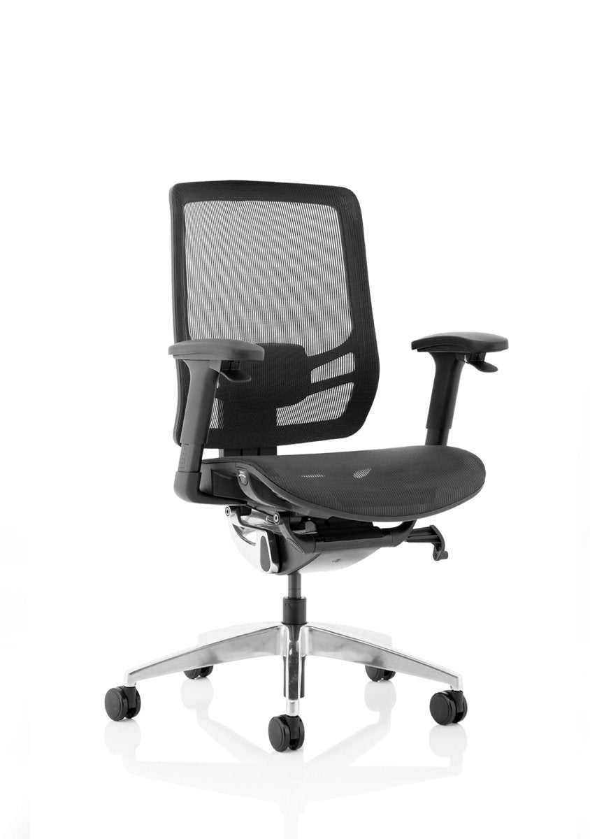 Office furniture ergo-click Dynamic  Mesh & Bespoke Senna Yellow Fabric  No headrest 