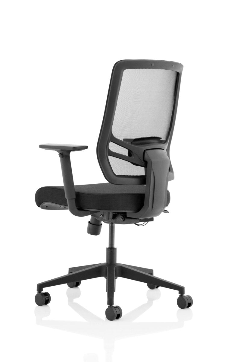 Office furniture ergo-twist Dynamic  Mesh & Bespoke Stevia Blue Fabric  With Headrest 