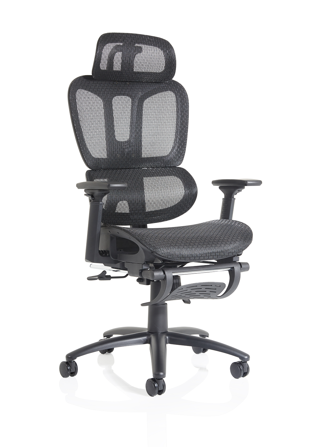 ExecutiveOffice  Mesh Chair Horizon With Height Adjustable Arms and Footrest  Colour Black 