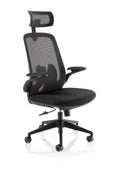 Executive Mesh Chair  Sigma With Folding Arms  Colour Black 