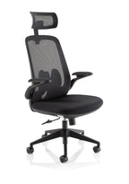 Executive Mesh Chair  Sigma With Folding Arms  Colour Black 