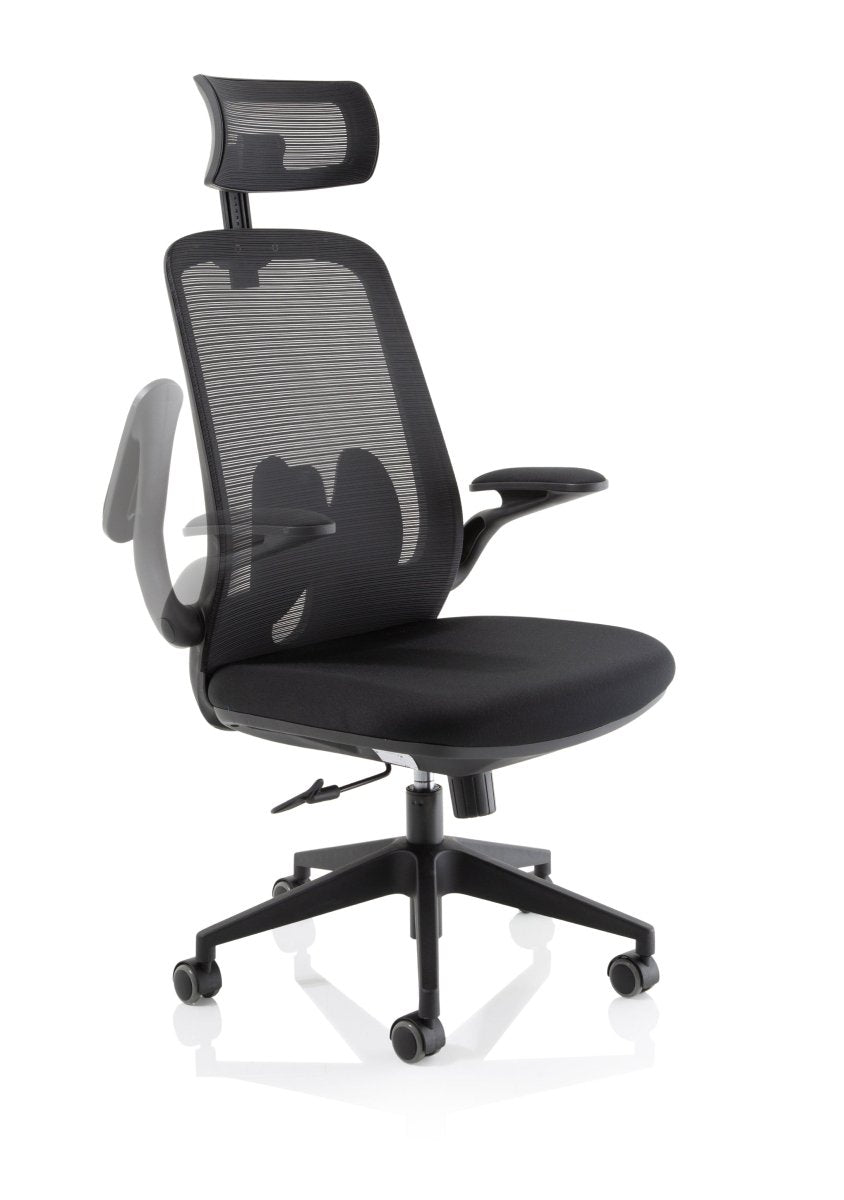 Office furniture sigma-executive-mesh-chair-with-folding-arms Dynamic   Colour Bespoke Bergamot Cherry 