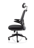 Office furniture sigma-executive-mesh-chair-with-folding-arms Dynamic   Colour Bespoke Myrrh Green 