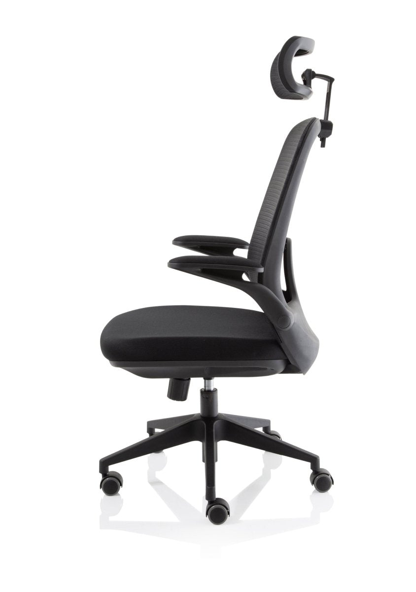 Office furniture sigma-executive-mesh-chair-with-folding-arms Dynamic   Colour Bespoke Myrrh Green 