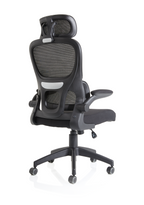 Office furniture iris-task-operator-mesh-back-fabric-seat-with-headrest Dynamic   Colour Bespoke Tabasco Orange