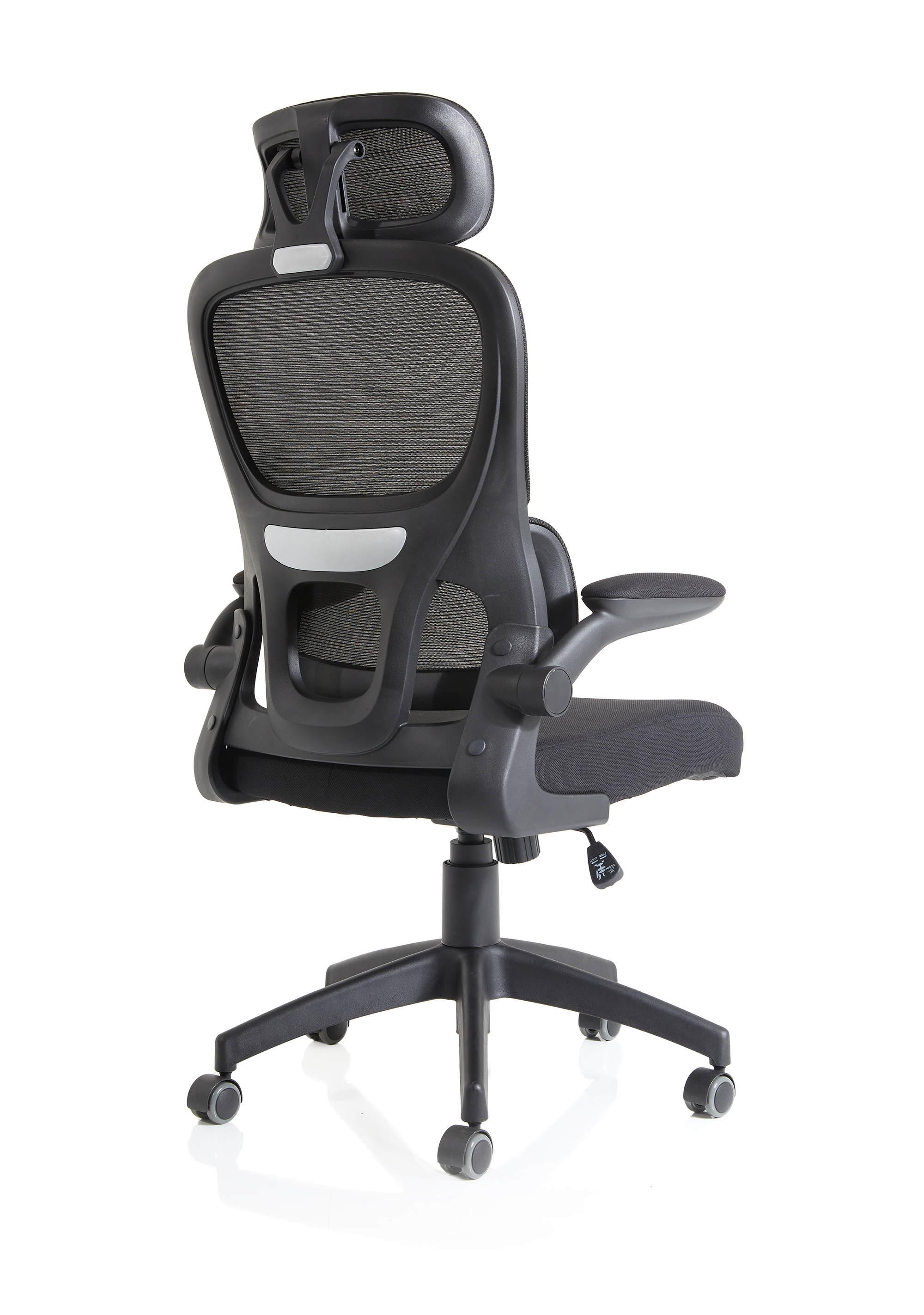 Office furniture iris-task-operator-mesh-back-fabric-seat-with-headrest Dynamic   Colour Bespoke Tabasco Orange