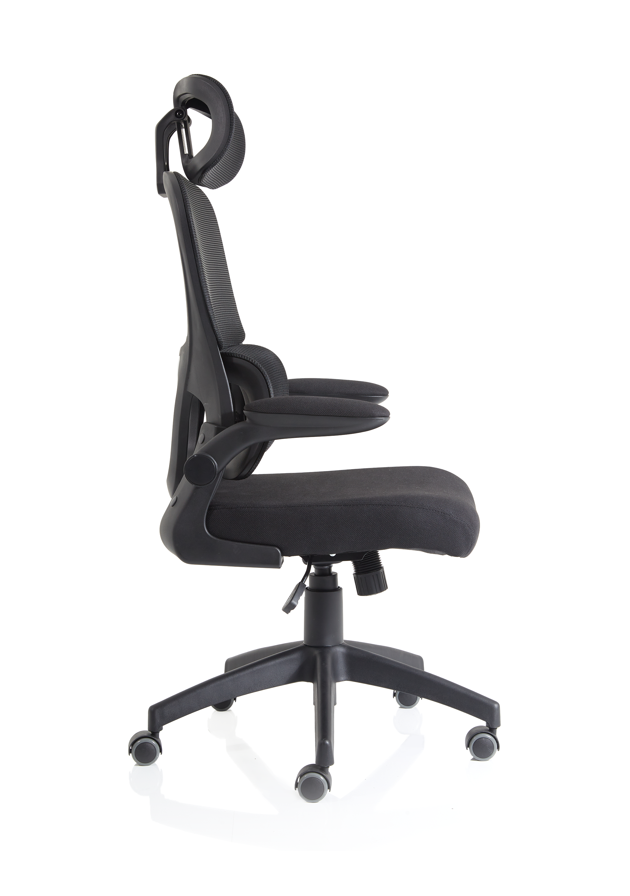 Office furniture iris-task-operator-mesh-back-fabric-seat-with-headrest Dynamic   Colour Bespoke Stevia Blue