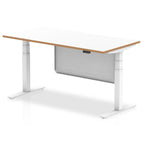 oslo-height-adjustable-desk-white-top-natural-wood-edge-white-frame-with-white-steel-modesty-panel Dynamic   Colour 160 