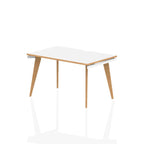 Office Desk for Home or Office  Starter Desk White/Natural Wood 120 Wide 