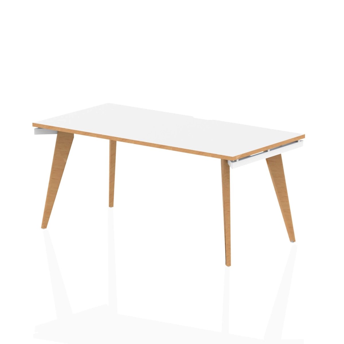 Office furniture oslo-starter-desk Dynamic  White/Natural Wood 160 Wide 