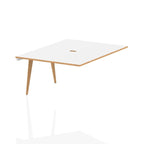 Office Desk for Home or Office  B2B Extension Kit White/Natural Wood 120 Wide 