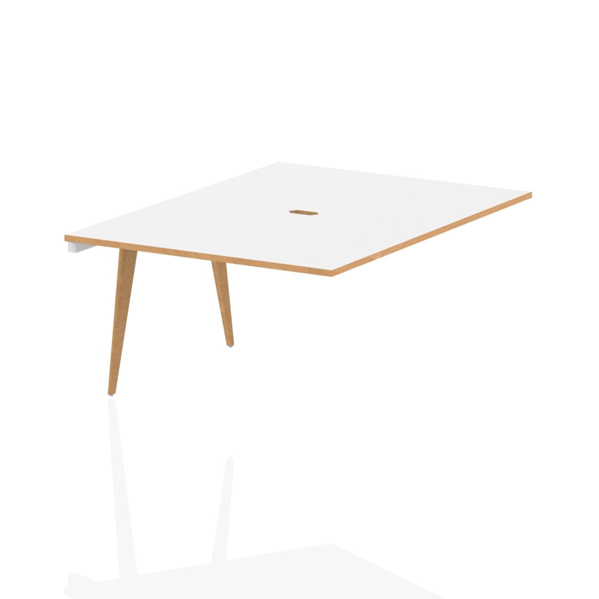 Office Desk for Home or Office  B2B Extension Kit White/Natural Wood 120 Wide 