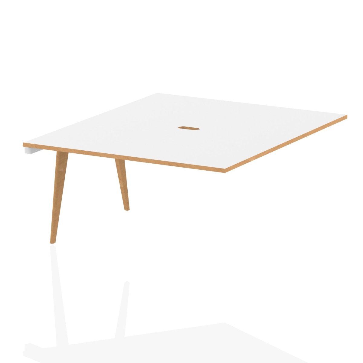 Office furniture oslo-b2b-extension-kit Dynamic  White/Natural Wood 140 Wide 