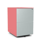 Under Desk Pedestals on wheels 2 Filing Drwr  H 66cm W 42cm D 57cm PDUD52SD-Config Silverline 1 Office Furniture