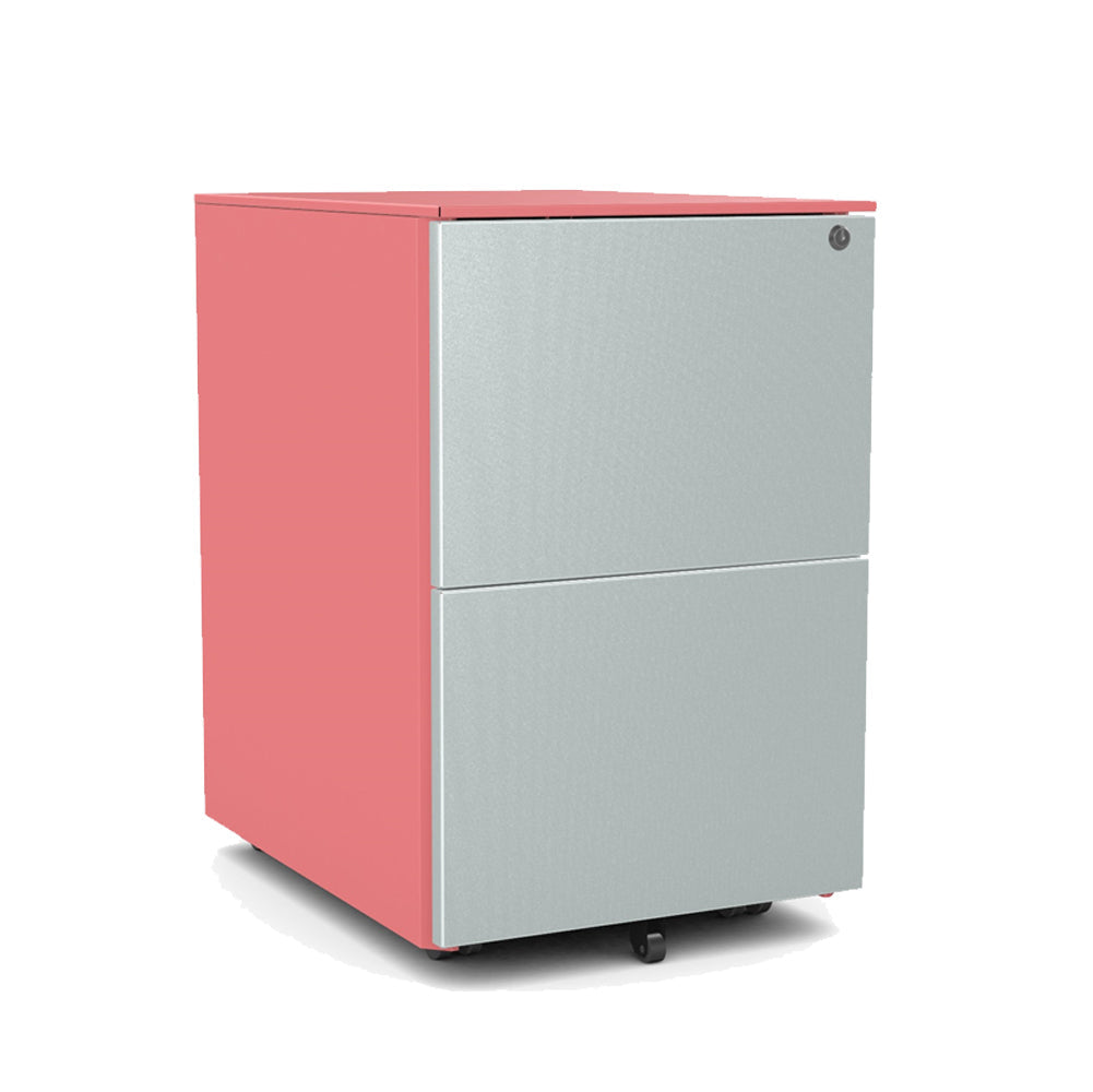 Under Desk Pedestals on wheels 2 Filing Drwr  H 66cm W 42cm D 57cm PDUD52SD-Config Silverline 1 Office Furniture