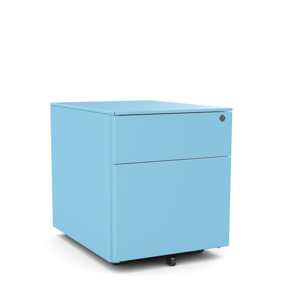 Under Desk Pedestals on wheels 1 Personal +1 Filing Drawer H 50.5cm W 42cm D 57cm  PDUD55SD-Config 1 Office Furniture