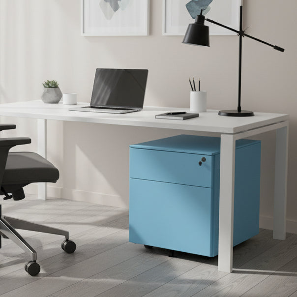 Under Desk Pedestals on wheels 1 Personal +1 Filing Drawer H 50.5cm W 42cm D 57cm  PDUD55SD-Config 1 Office Furniture