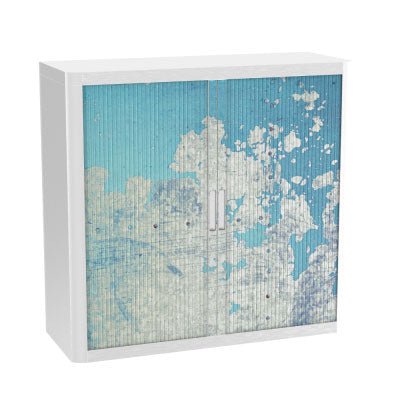 Colourful Office Tambour Storage Cupboard  Pastel Freedom