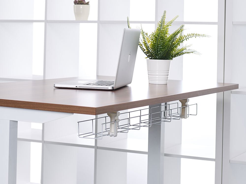 lavoro vault under desk storage locking 50cm Wide Silver