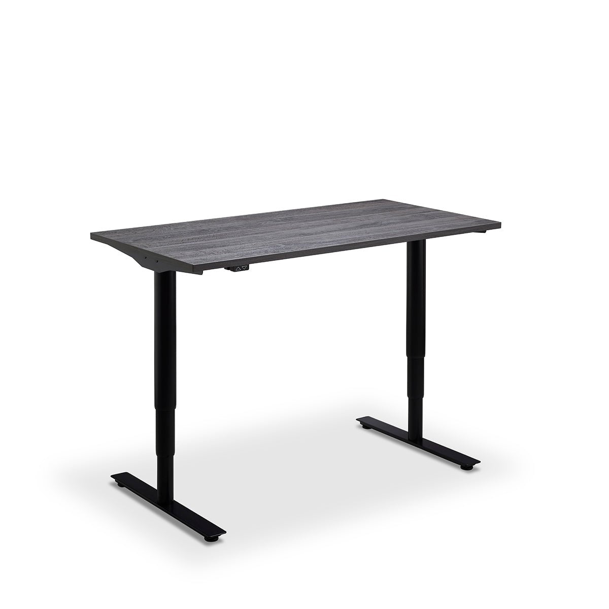 Height Adjustable Runda Sit Stand Lavoro Design Desk 140cm wide 80cm Deep  Grey leg White