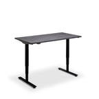 Height Adjustable Runda Sit Stand Lavoro Design Desk 160cm wide 80cm Deep  Grey leg White