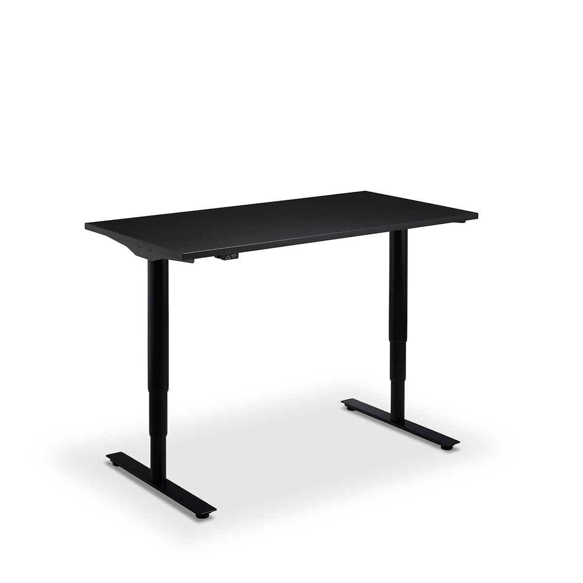 Height Adjustable Runda Sit Stand Lavoro Design Desk 140cm wide 70cm Deep  Wenge leg White
