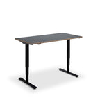 Height Adjustable Runda Sit Stand Lavoro Design Desk 160cm wide 80cm Deep  Wenge leg White