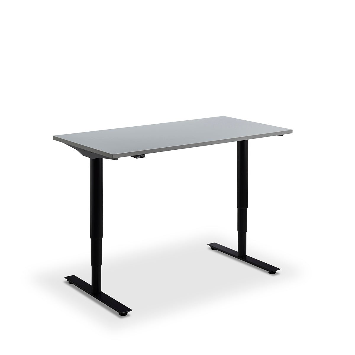 Height Adjustable Runda Sit Stand Lavoro Design Desk 140cm wide 70cm Deep  White leg White
