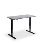 Height Adjustable Runda Sit Stand Lavoro Design Desk 160cm wide 70cm Deep  White leg White