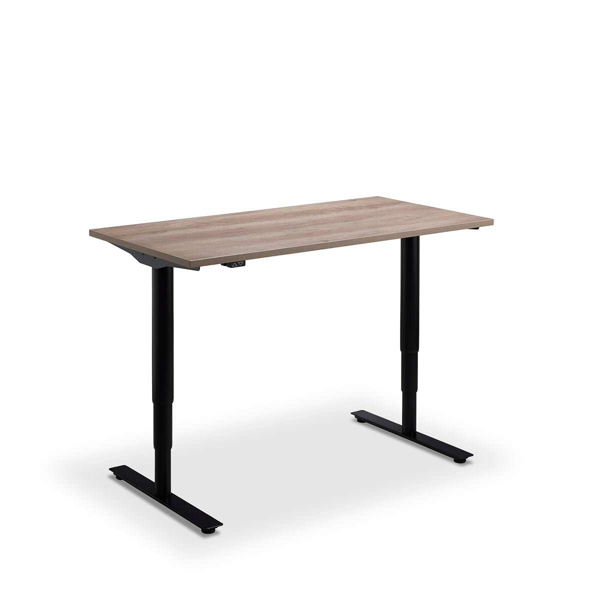 Height Adjustable Runda Sit Stand Lavoro Design Desk 120cm wide 80cm Deep  Black leg White