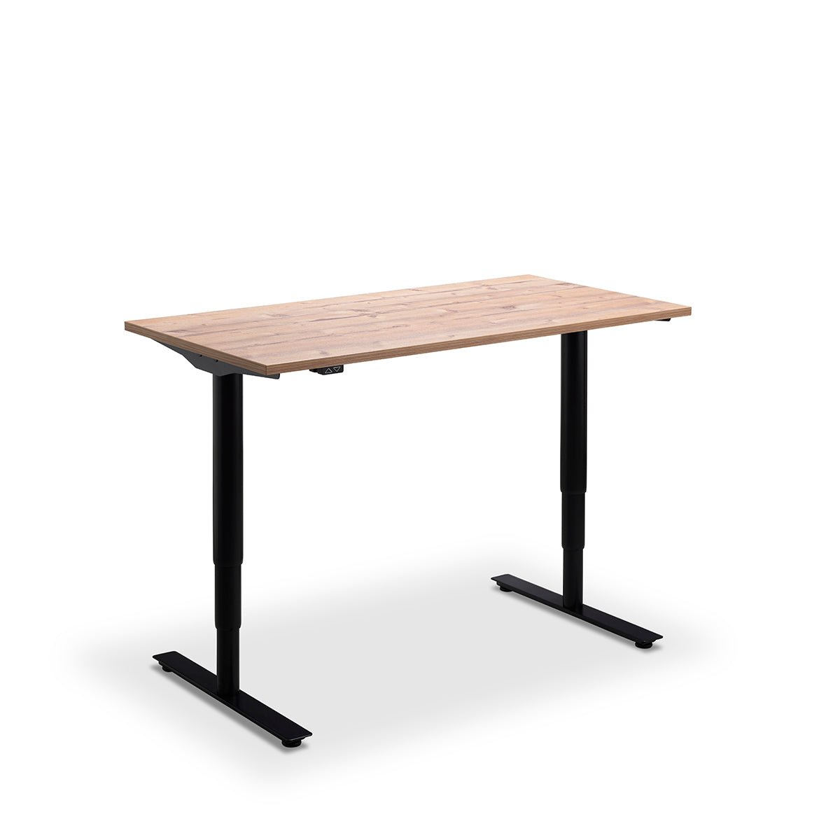 Height Adjustable Runda Sit Stand Lavoro Design Desk 140cm wide 70cm Deep  Black leg White