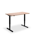Height Adjustable Runda Sit Stand Lavoro Design Desk 160cm wide 70cm Deep  Black leg White