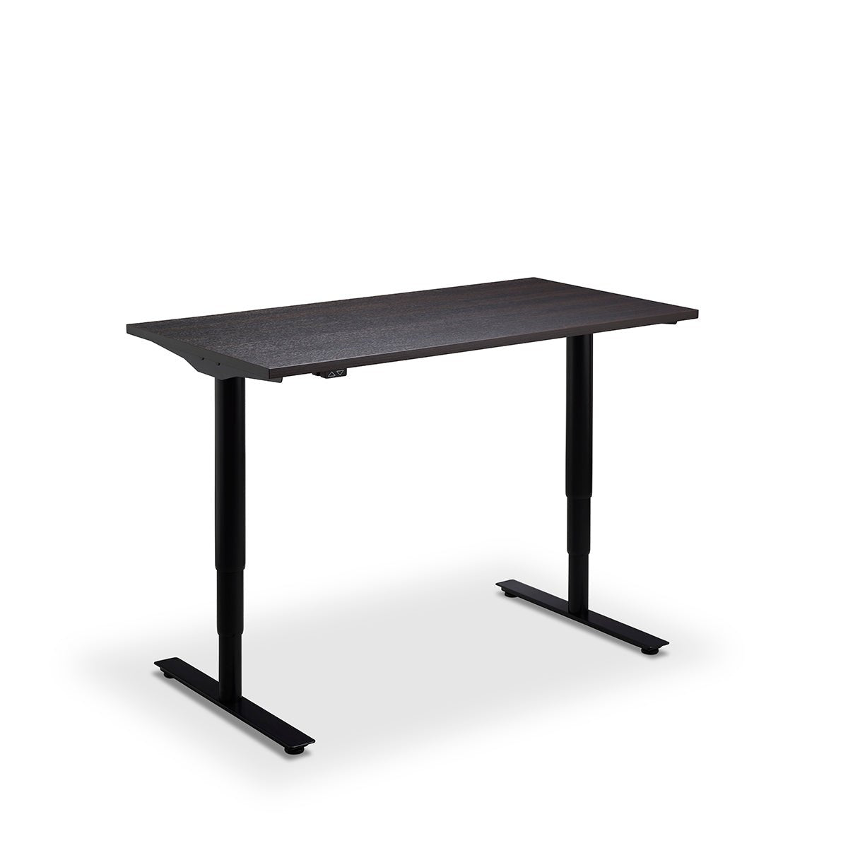 Height Adjustable Runda Sit Stand Lavoro Design Desk 140cm wide 70cm Deep  Grey leg White
